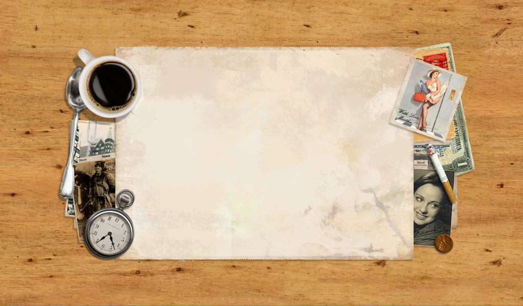 Кофе часы и сигарета