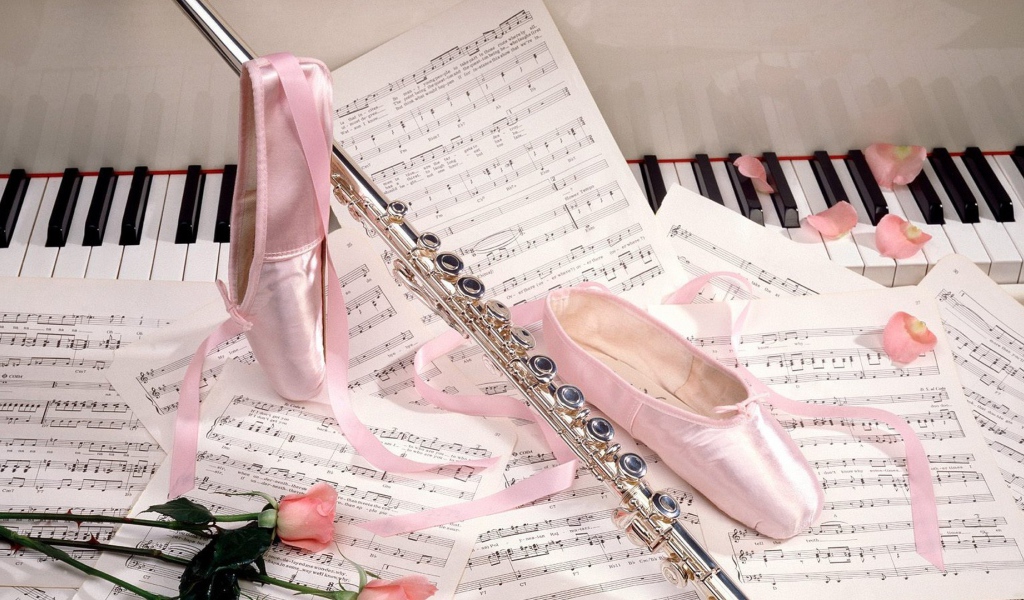 Танцевальные тапочки и ноты