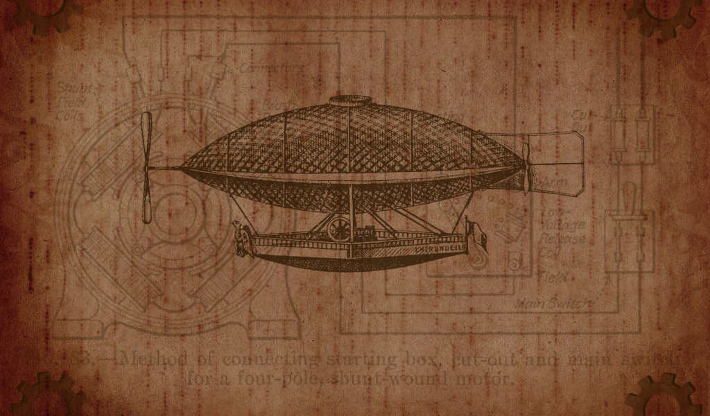 Рисунок Да Винчи стимпанк