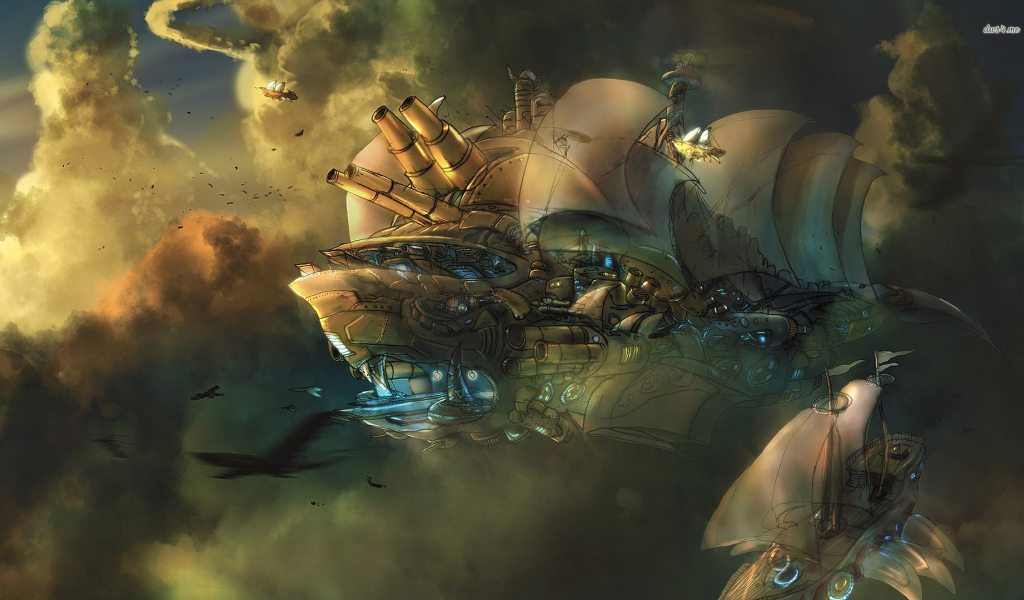 Летучий броненосец стимпанк