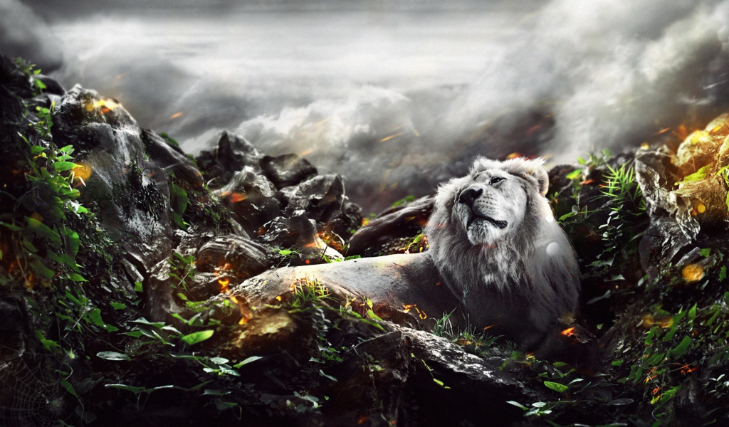 Лев в джунглях