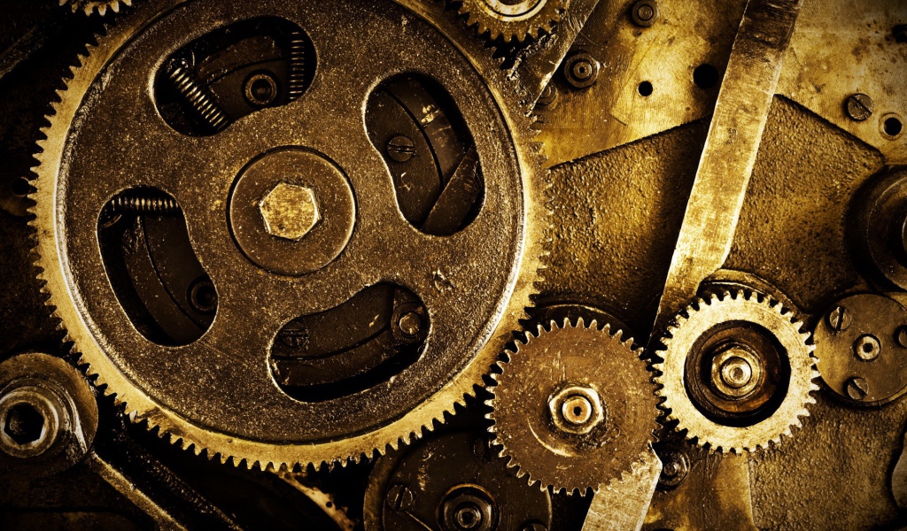 Механизм с шестеренками стимпанк