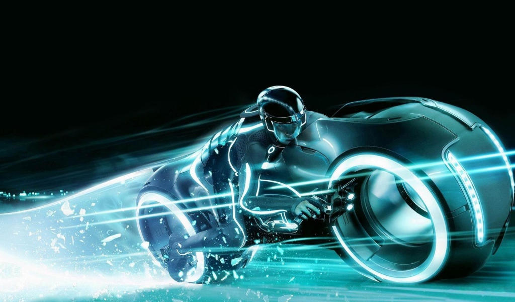 Мотоцикл из неона