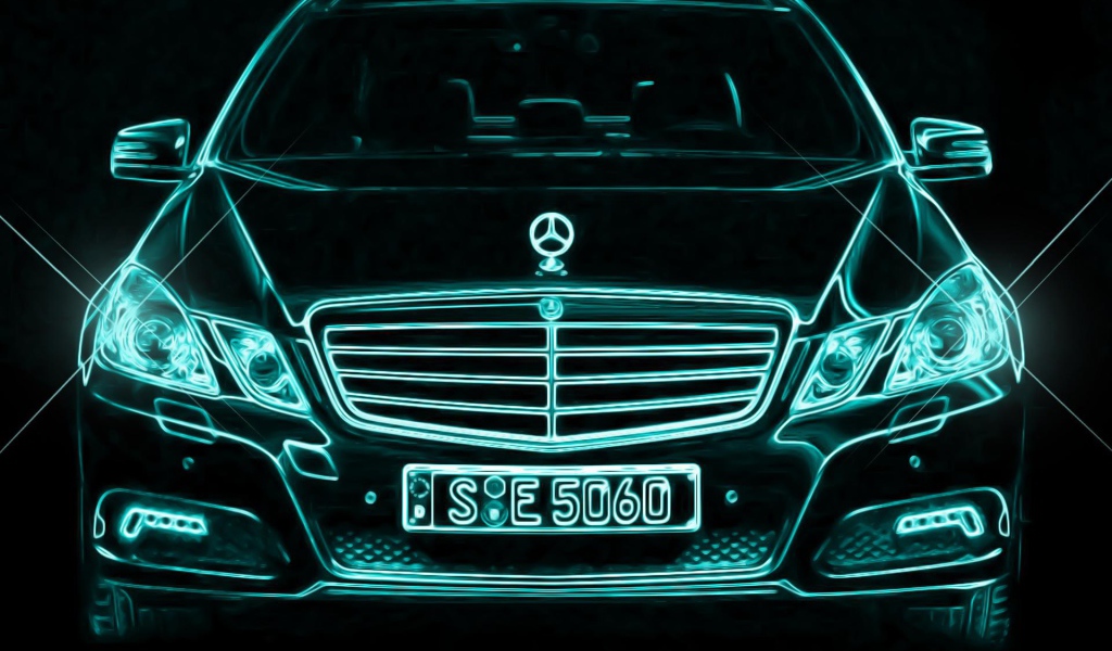 Неоновый Мерседес