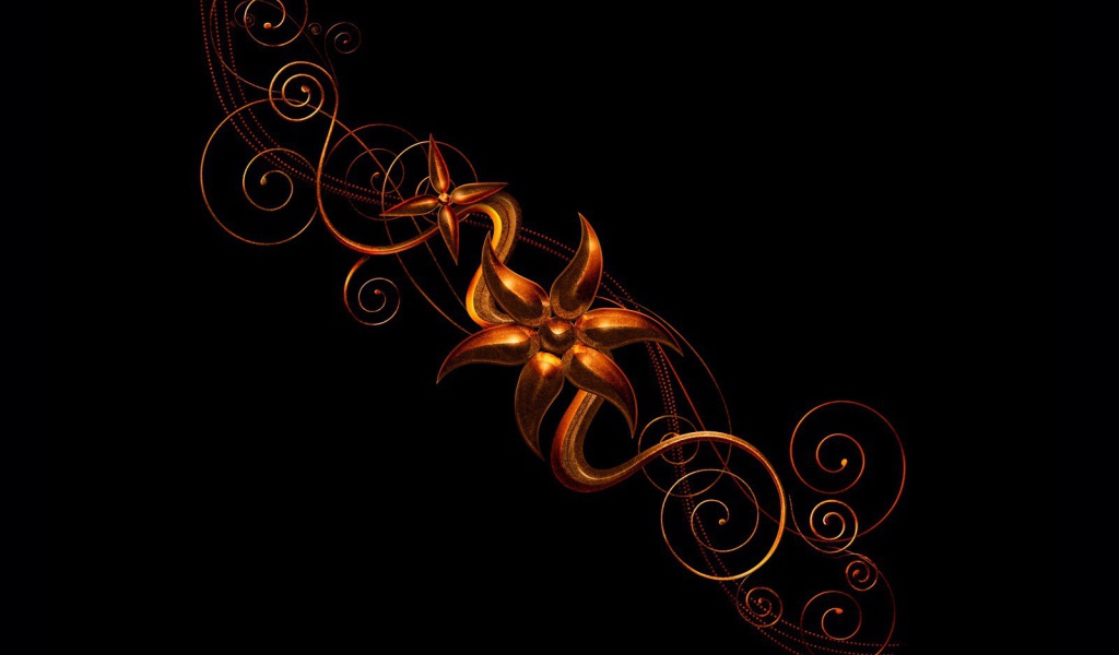 Орнамент на черном фоне