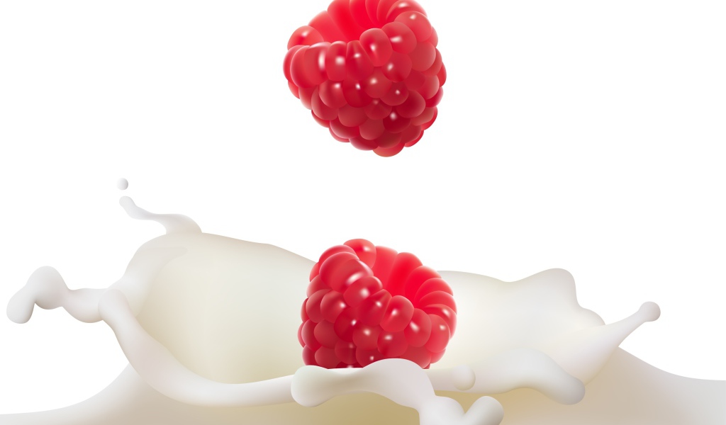 Малина в молоке