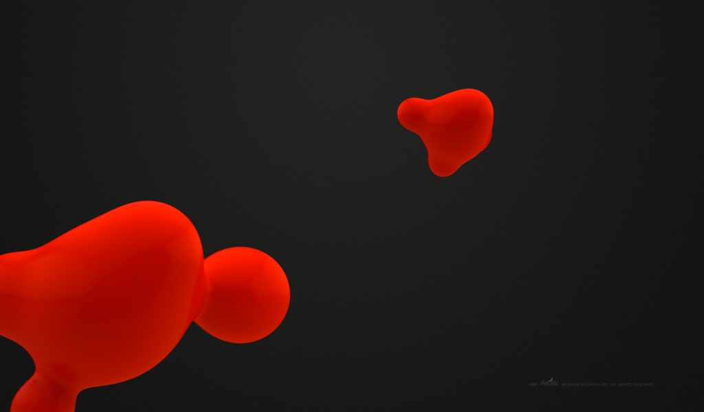 Красные пятна на сером