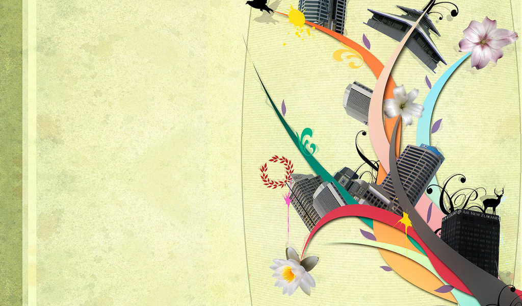 Город на стебле цветка