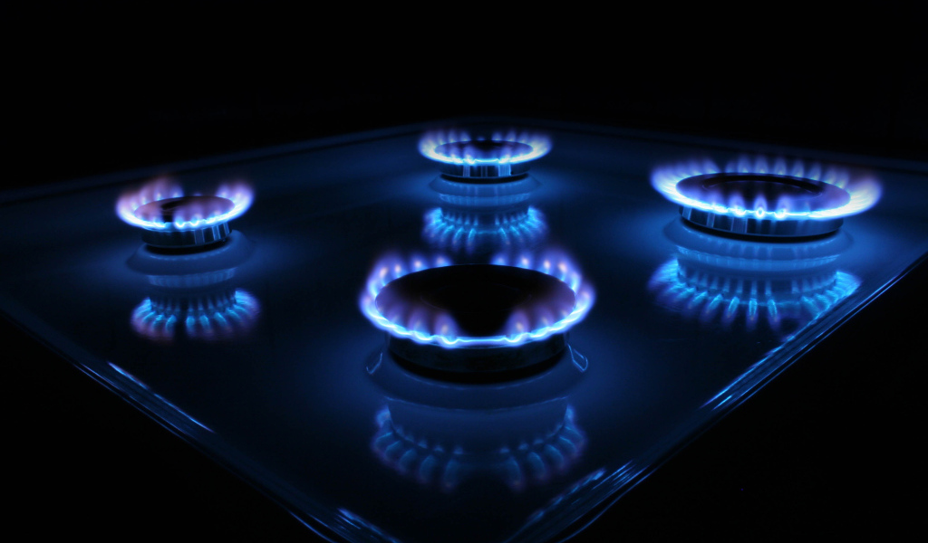 Огонь на газовой плите