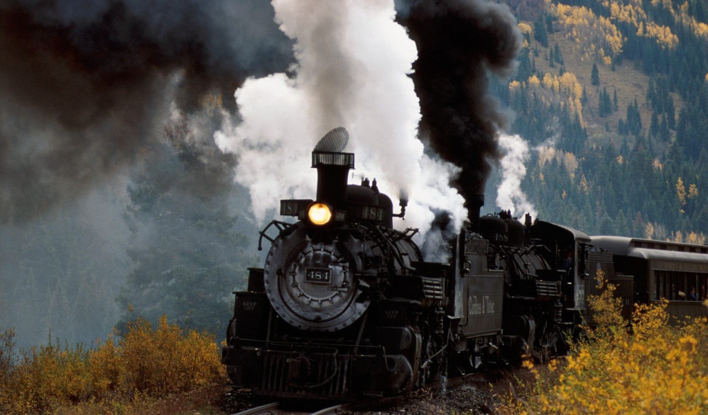 The old steam train in new Mexico