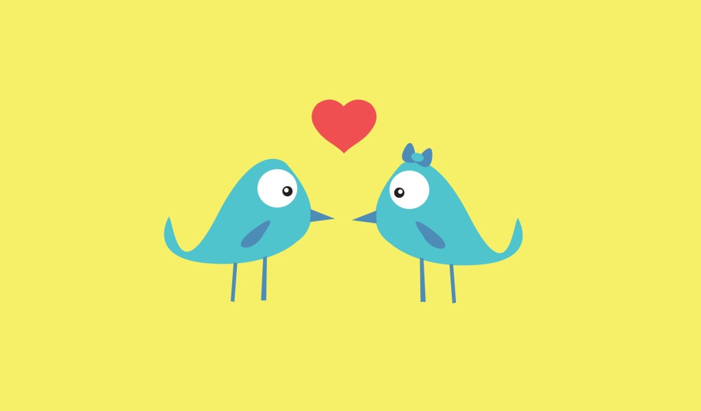 Птички и сердечко