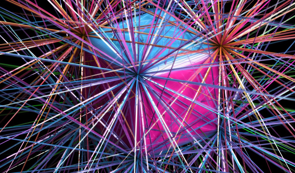 Куб и линии