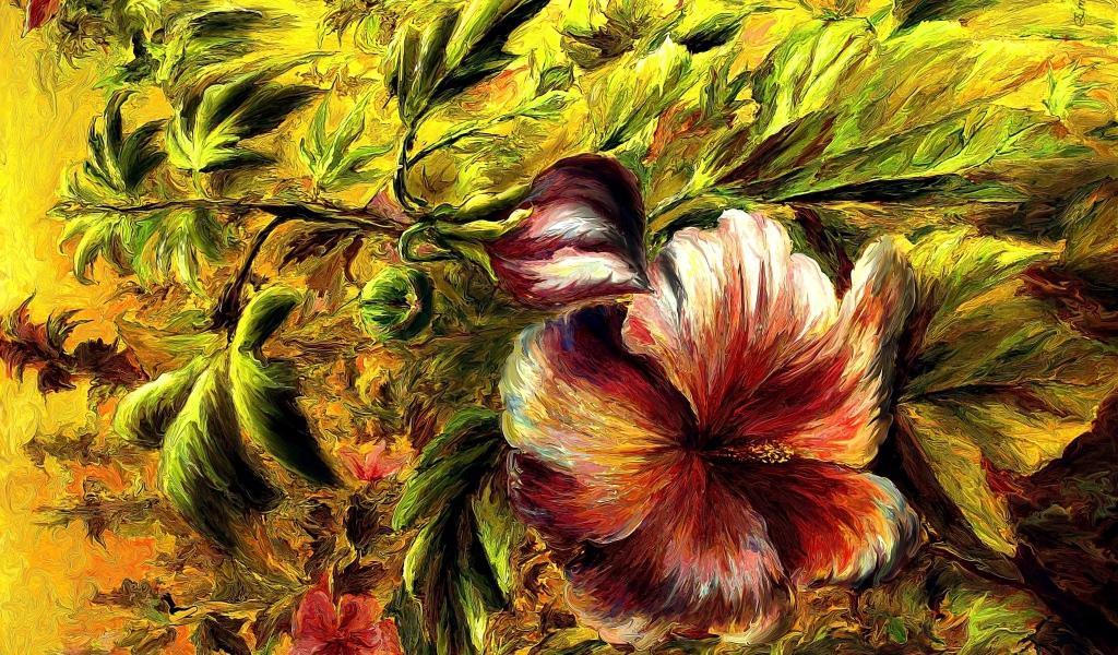 Картина с цветком