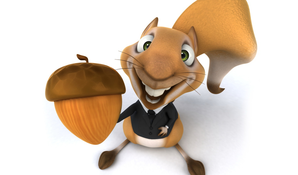 Белка с орехом