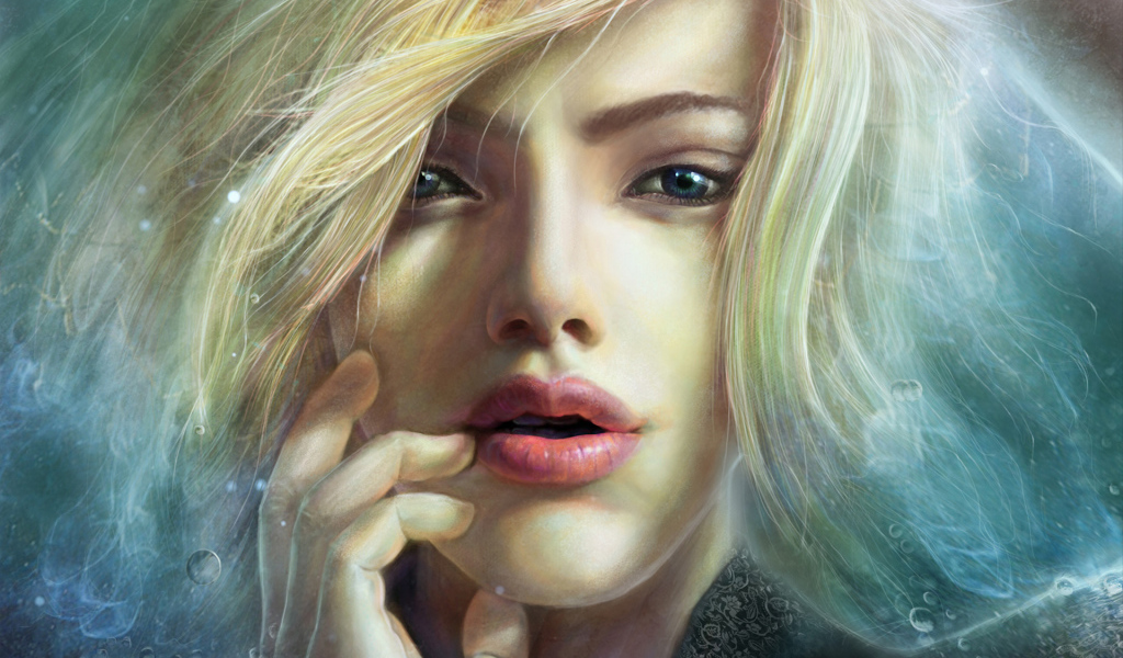 Портрет девушки с воздушными волосами