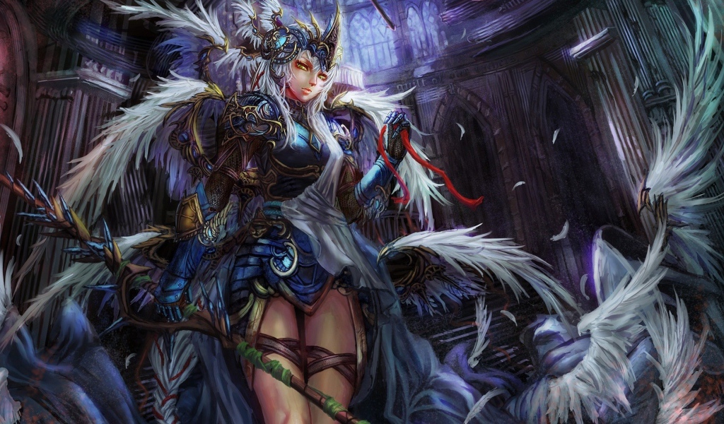 Девушка в перьях