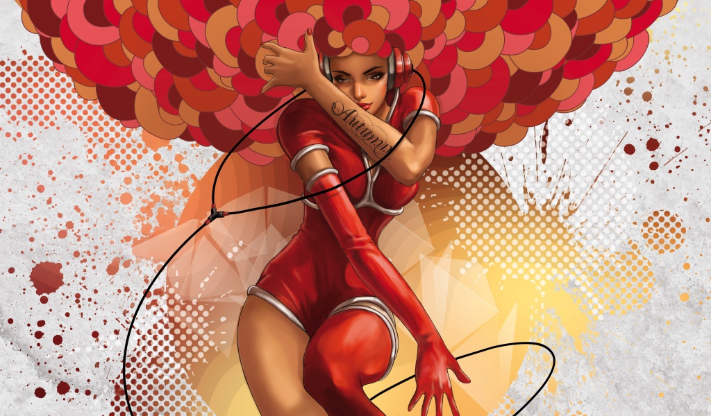 Девушка с наушниками