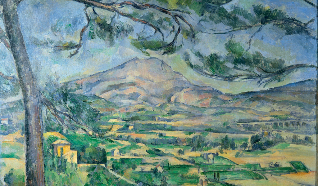 Картина Сезанна - Зеленый пейзаж
