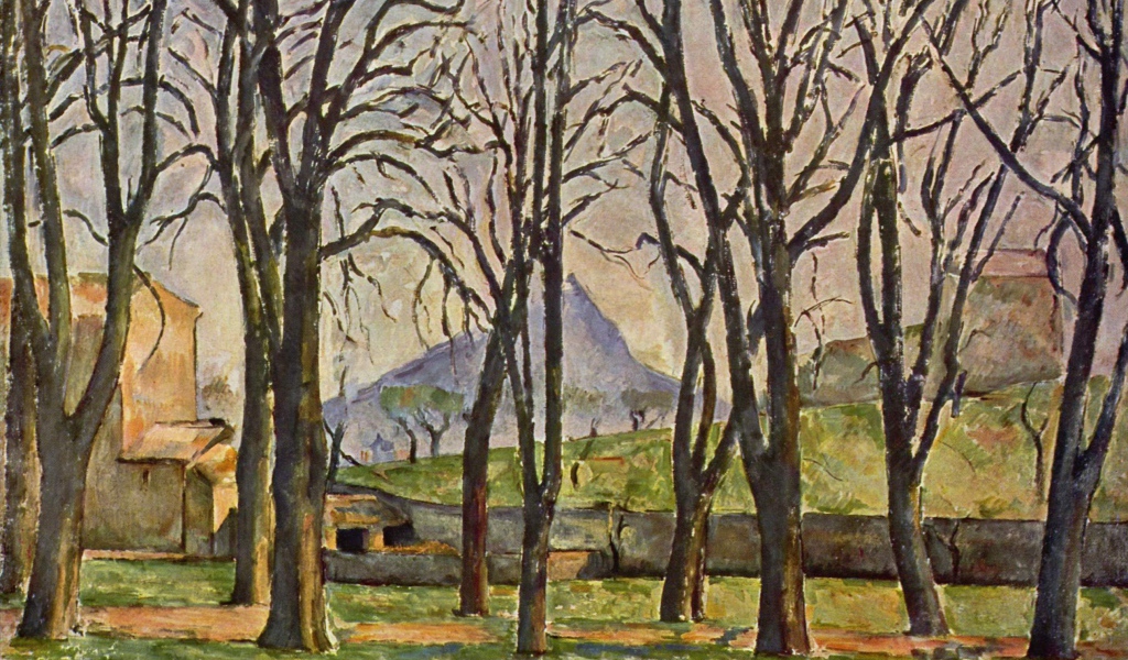 Картина Сезанна - Голы лес