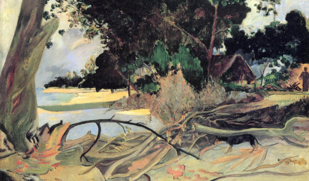 Картина Сезанна - ветвистое дерево