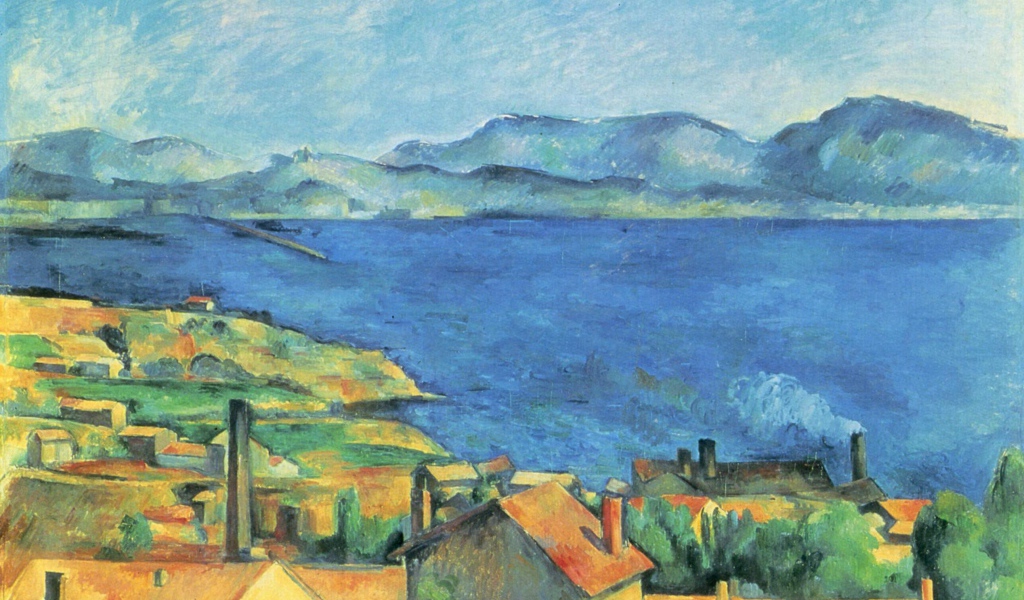 Картина Сезанна - Желтый город