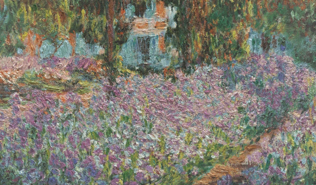 Картина Клода Моне - Цветочный пейзаж