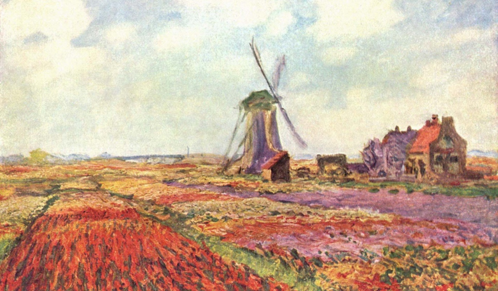 Картина Клода Моне - ветряная мельница