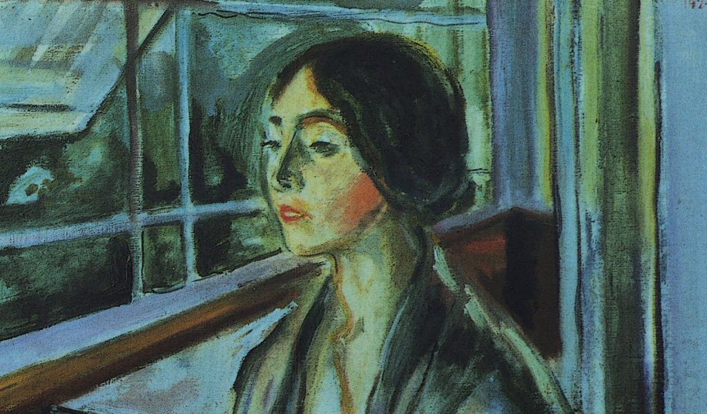 Картина Эдварда Мунка - Одинокая женщина