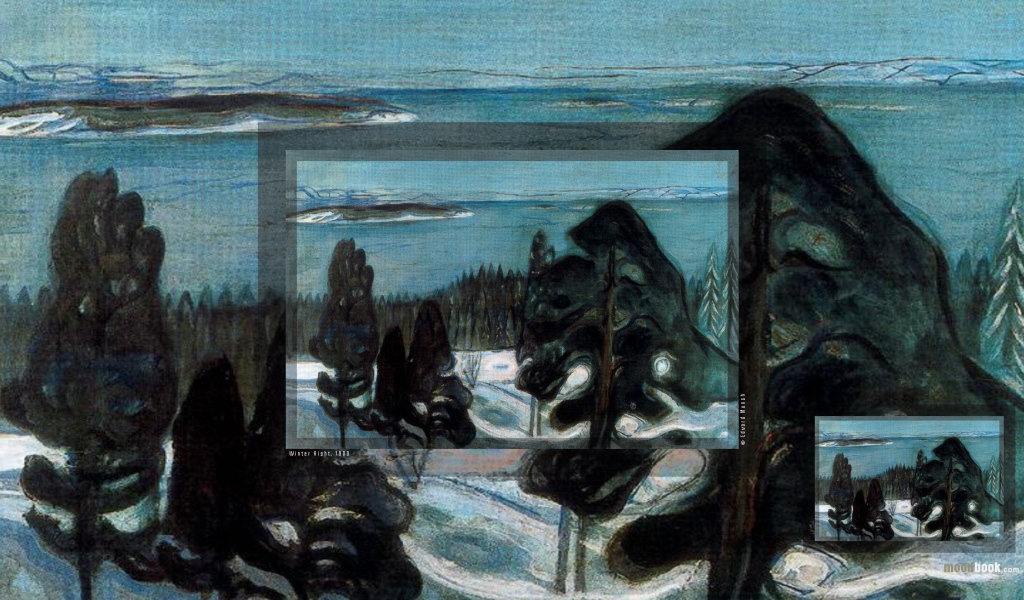 Painting Edvard Munch - Symbolic winter night