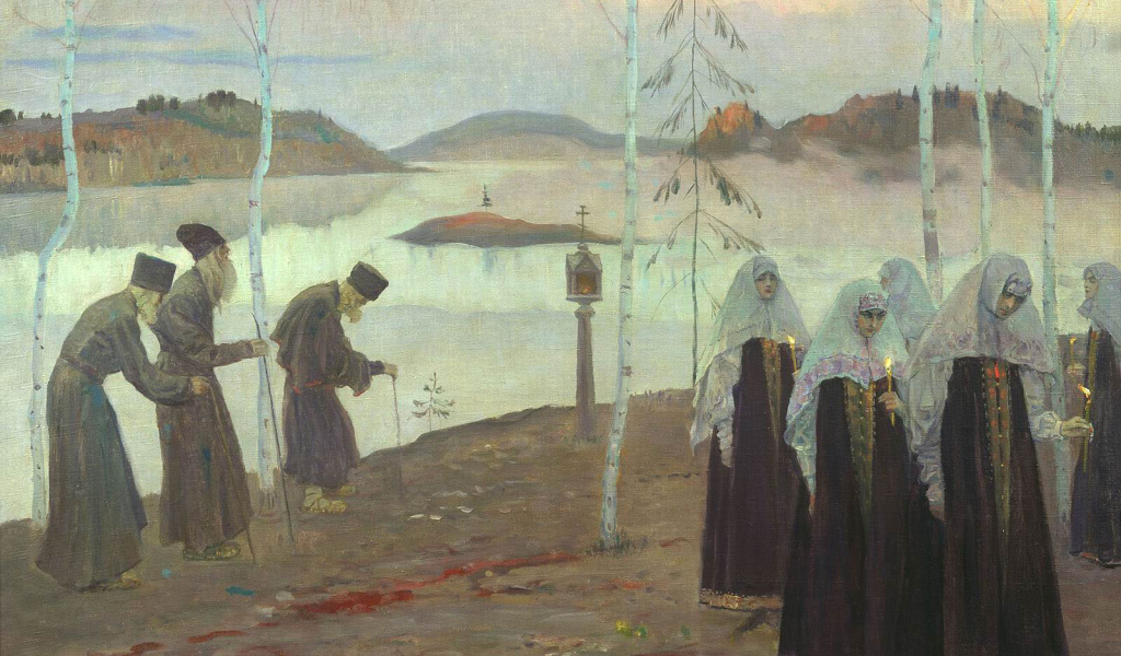 Картина Никаса Сафронова - Похороны