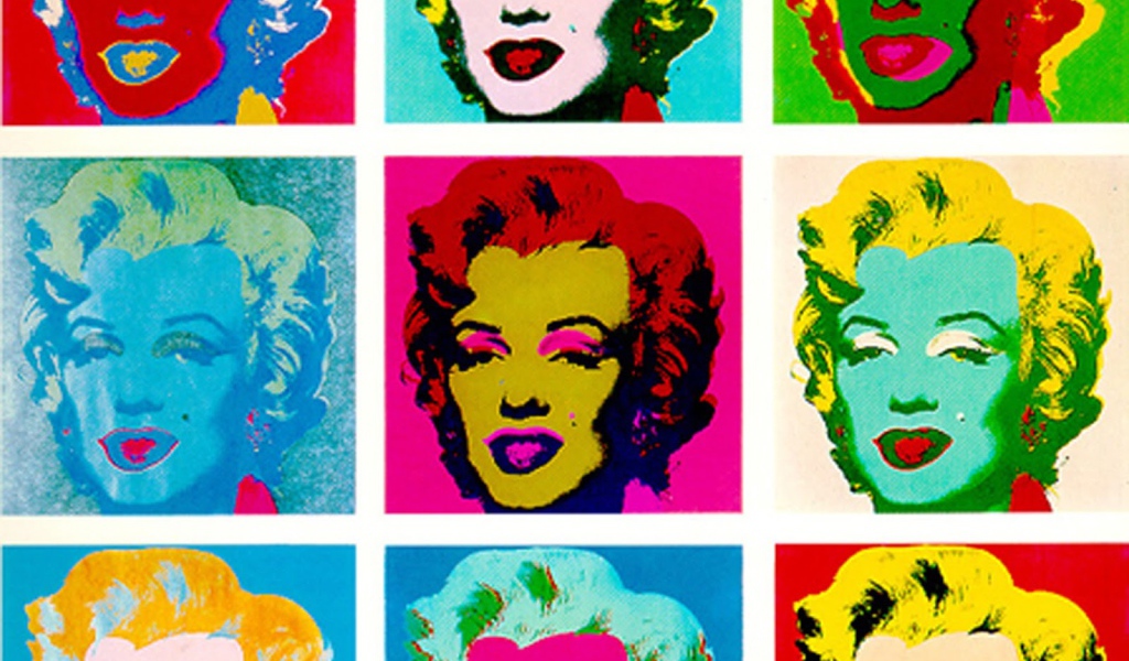 Картина Энди Уорхола Красочные головы