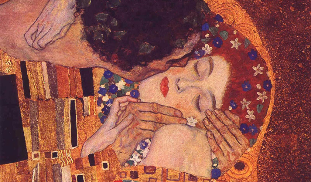 Painting of Gustav Klimt - Kiss