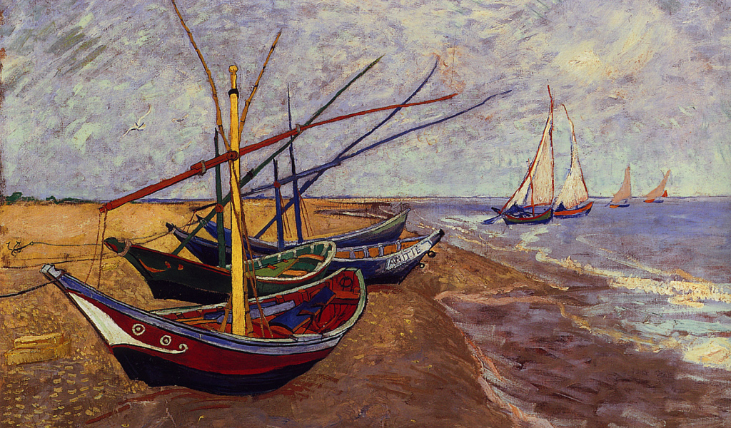 Картина Винсента Ван Гога - Много судов