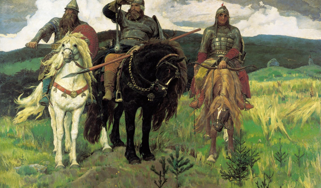 Картина Васнецова Три богатиря