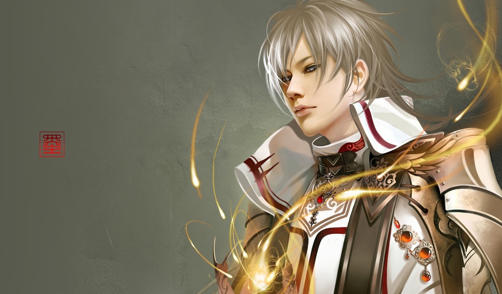 Парень на сером фоне