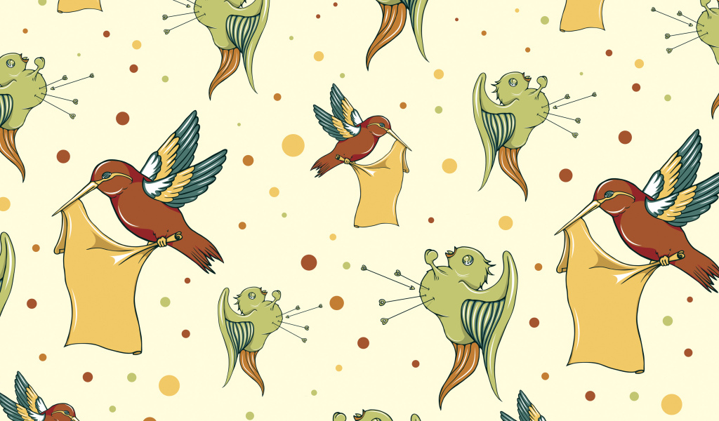 Рисованные птицы