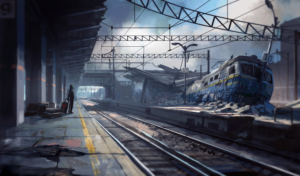 Одинокий пассажир в мертвом городе