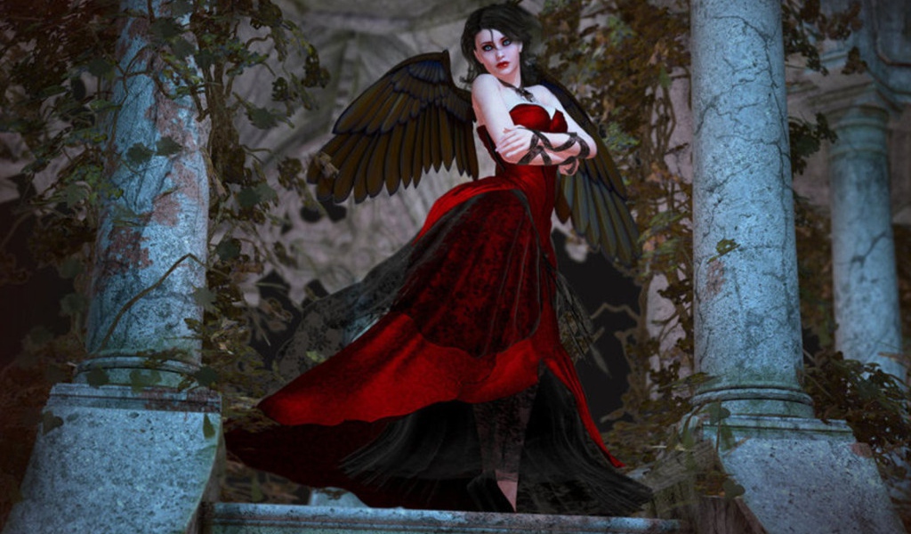 Ангел в красном платье