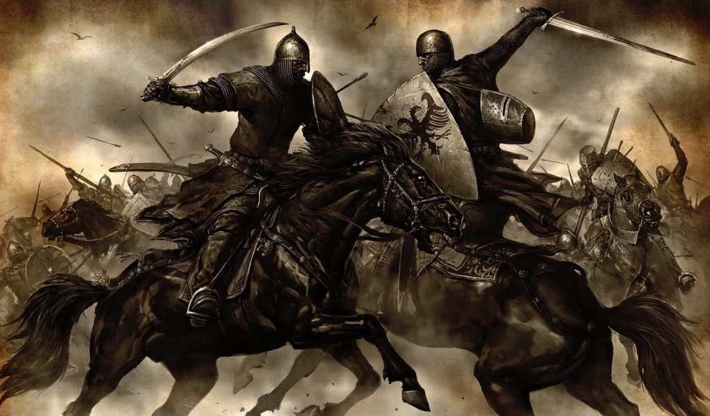 Битва воинов на конях