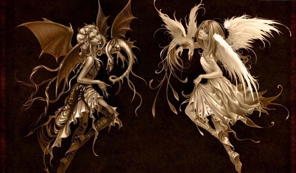 Черный и белый ангелы