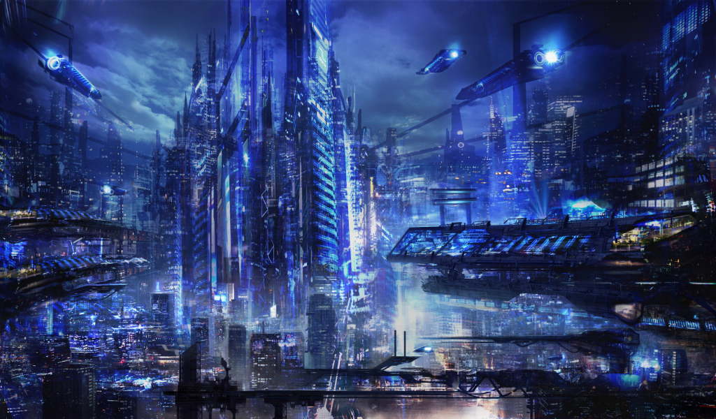 Синий мегаполис будущего