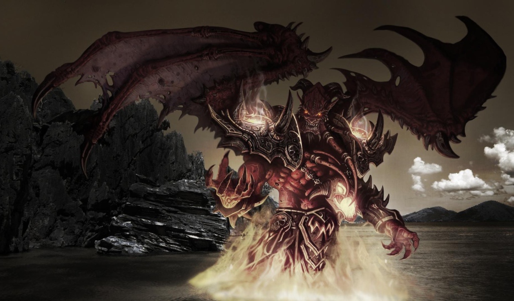 Демон монстр с крыльями