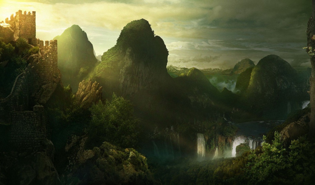 Фантастический горный пейзаж