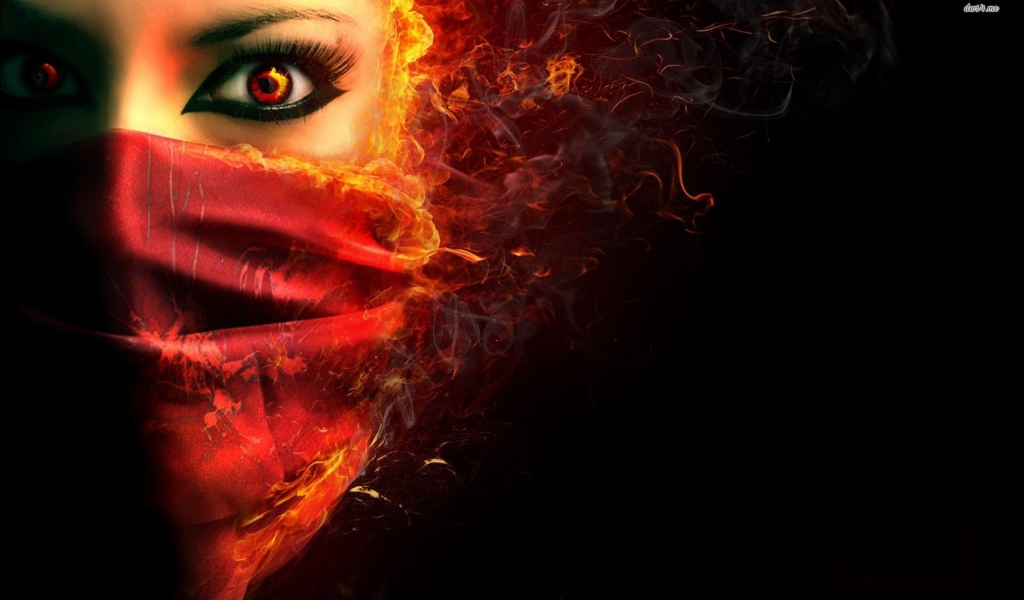 Огненная девушка вампир