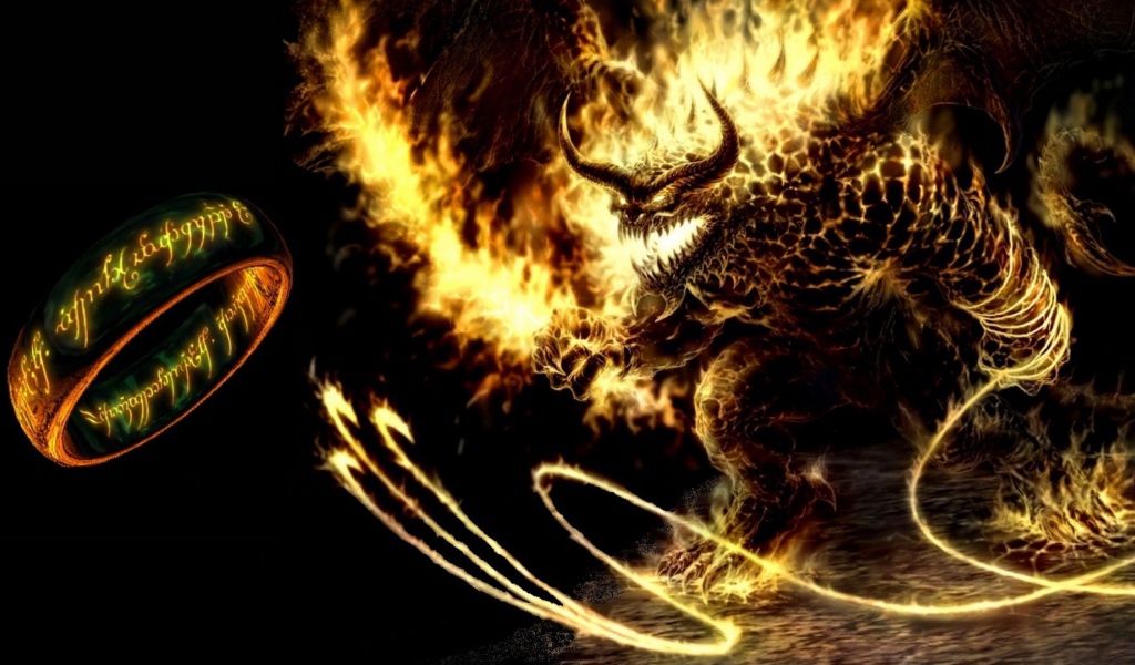 Огненный монстр с плеткой