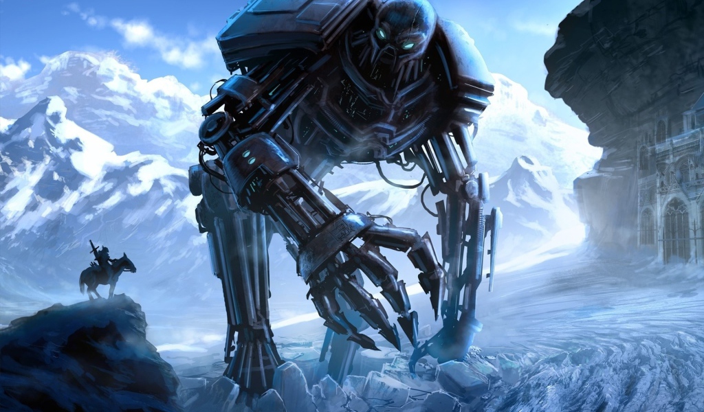 Робот великан и всадник