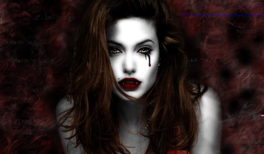 Прическа у девушки вампира