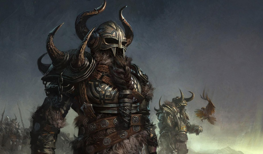 Рогатый шлем викинга