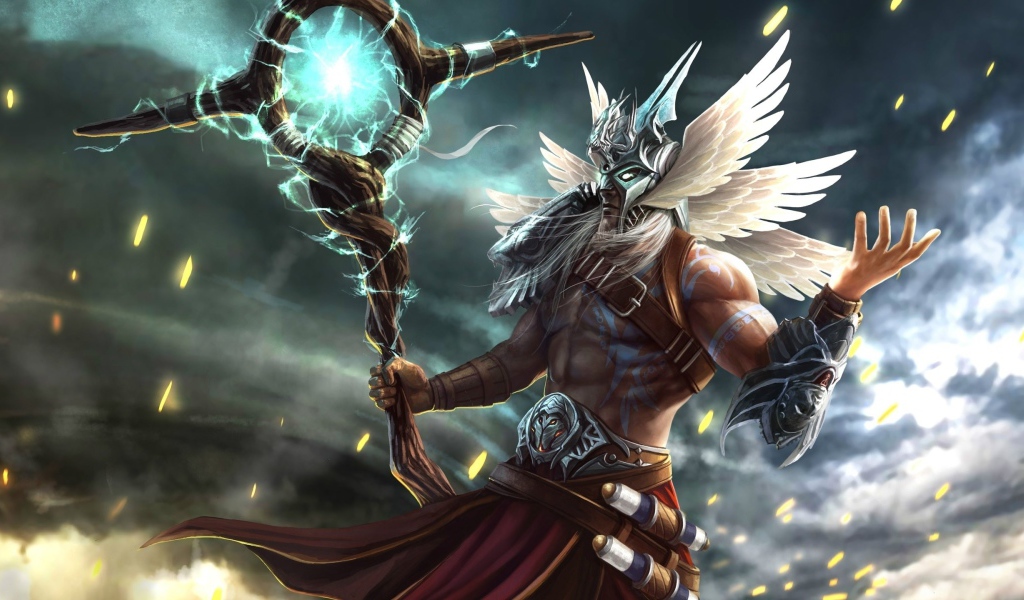 Волшебный жезл в руке колдуна