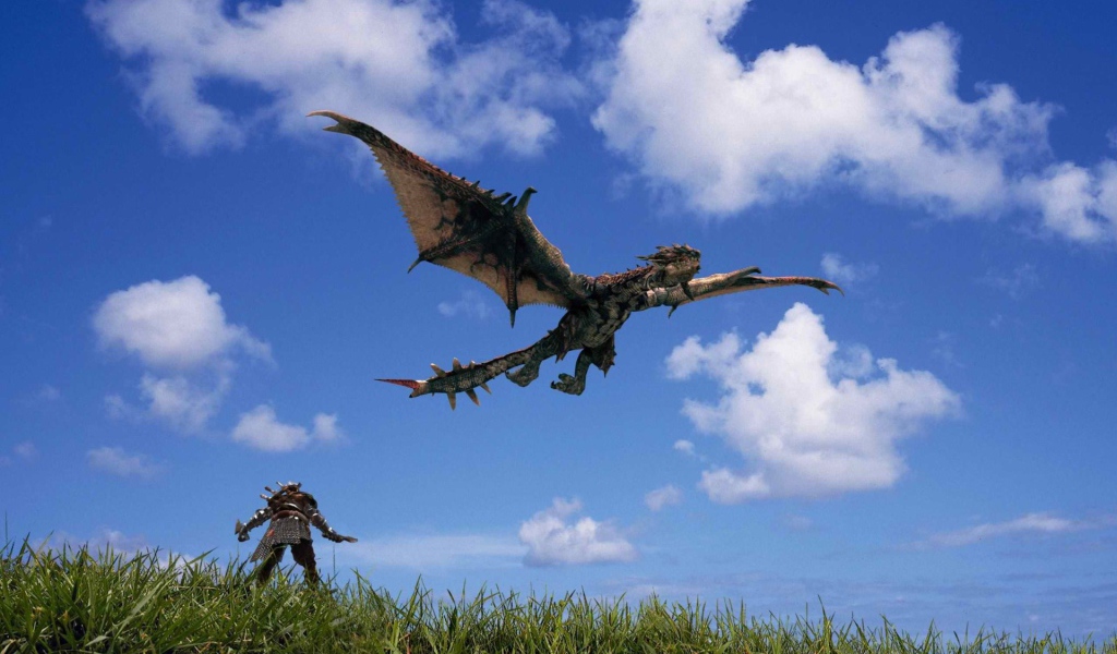 Монстр летит над полем